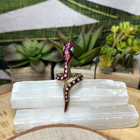 VTG| Purple Rhinestones Snake Ring 💜✨ - Picture 9 of 9